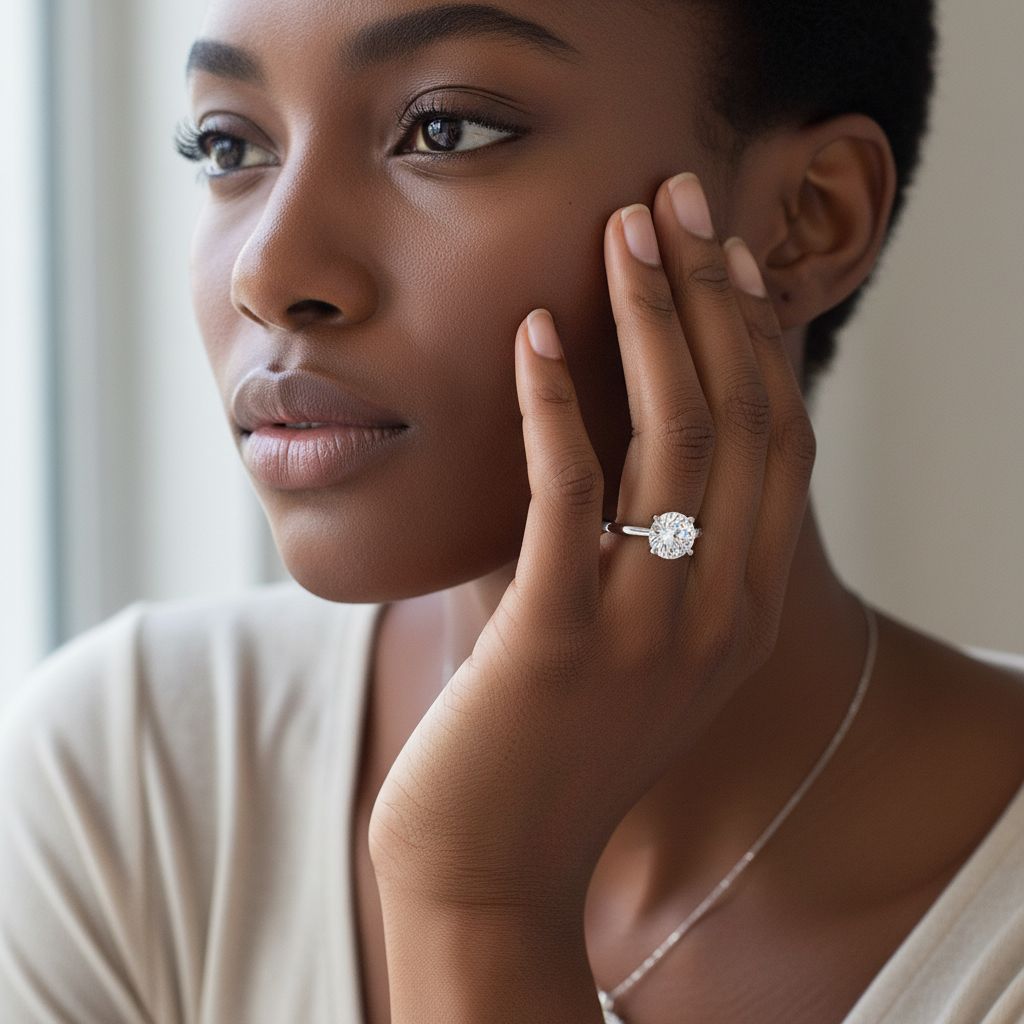 Moissanite Sterling Silver Women Ring